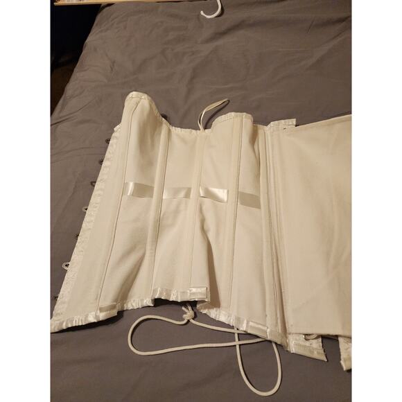 Corsetdeal Corset Womens 32 White Steampunk Wedding Bridal industrial fairycore - Picture 9 of 10
